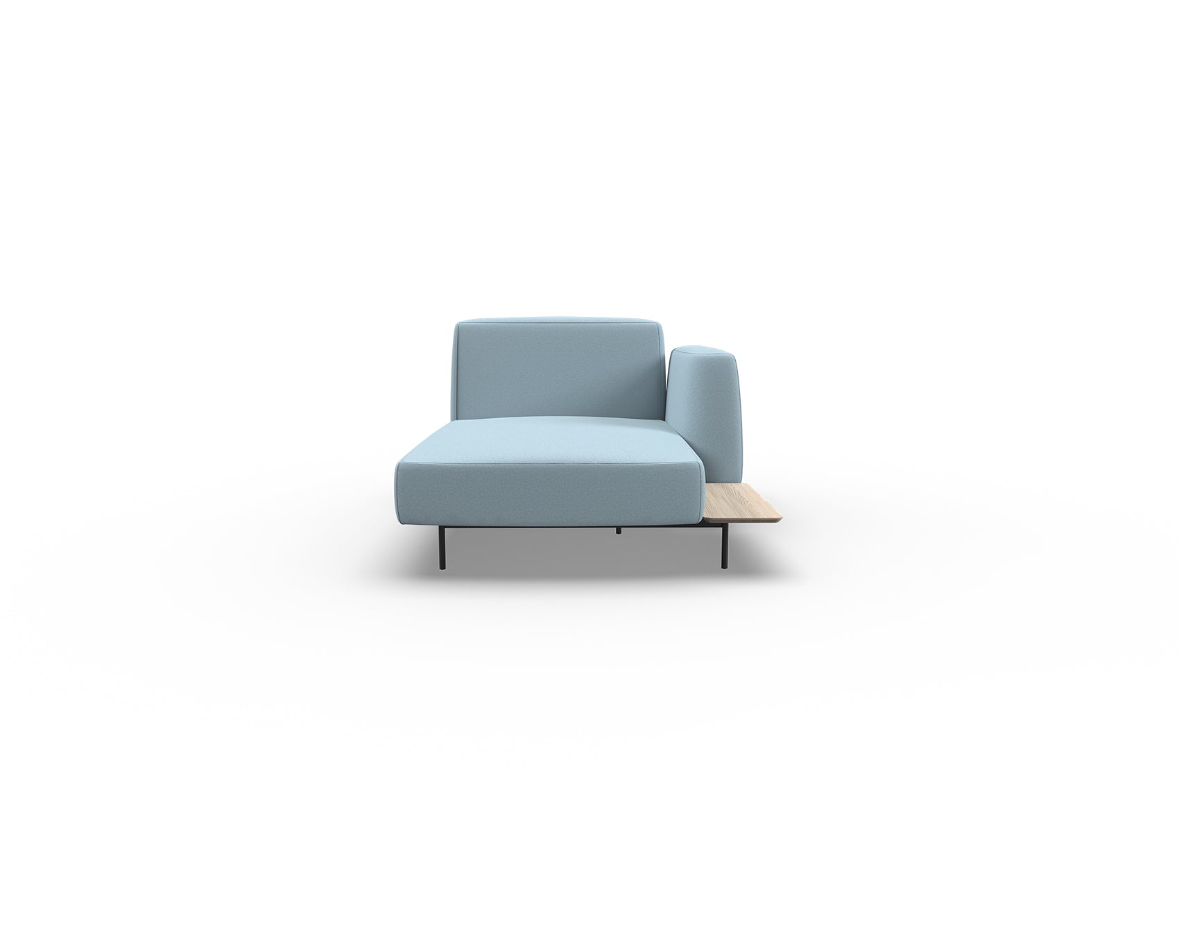 Noon Sofa Right Chaise with Shelf
